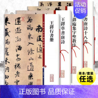 共4本 王铎书法合集 [正版]共4本王铎行书册书唐诗十八首临集字圣教序草书唐诗彩色放大本中国著名碑帖繁体旁注孙宝文毛笔字