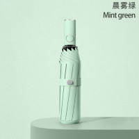 嘉创优品 全自动雨伞晴雨两用太阳伞 防晒防紫外线折叠加大抗风暴遮阳伞 晨雾绿