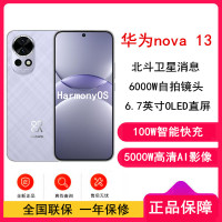 [全新]华为nova13 羽砂紫 512GB 100W快充 北斗卫星图片消息 鸿蒙智能直面屏手机