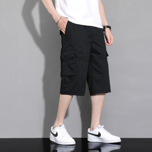 渔人船长夏季男士工装七分裤轻薄透气纯棉休闲运动裤短裤