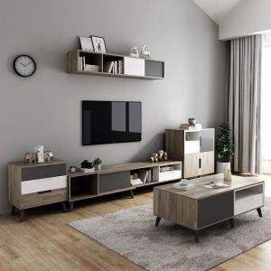 北欧电视柜组合简约客厅茶几地柜边柜小户型可伸缩电视柜套装