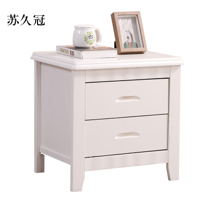 苏久冠床头柜简约现代卧室床边储物柜标准款白色50*41*50cm