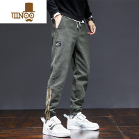 YANXU干活穿的裤子男耐磨耐脏工装休闲裤束脚宽松大码男士青年潮牌上班工作服无磁无铁松紧腰劳保裤