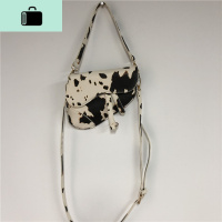 2020春夏新款奶牛纹质感小众单肩斜挎包马鞍包复古腋下包手提包女NEW LAKE 小奶牛图片色女士单肩包