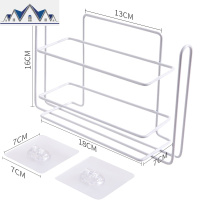 厨房收纳保鲜膜架 冰箱侧壁挂创意纸巾架免打孔卷纸保鲜袋置物架 三维工匠