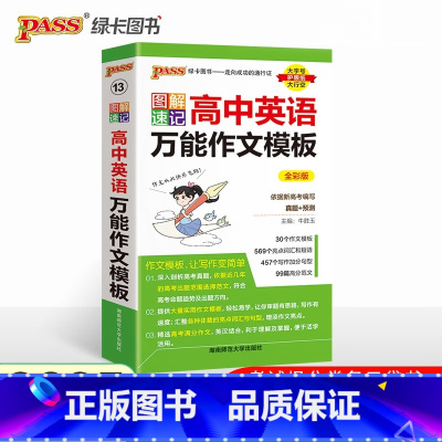 英语万能作文模板 高中通用 [正版]2025版图解速记高中英语词汇3500基础知识大全英语单词语文必背文言文古诗文数学物