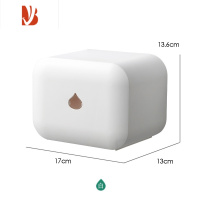 三维工匠北欧创意防水抽纸卷纸筒卫生间纸巾厕纸置物架厕所家用免打孔纸盒 白色