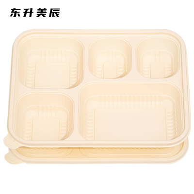东升美辰 一次性可降解餐盒五格200个 DS-104 箱