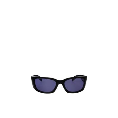 普拉达(PRADA)男款全框有色镜片饰徽标太阳镜潮流百搭配件 蓝色