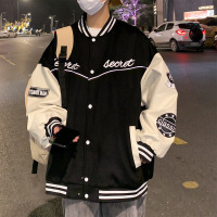 新款春秋季夹克男士美式棒球服潮牌字母刺绣上衣服外套