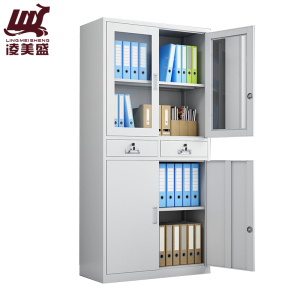 凌美盛 办公柜钢制铁皮柜中二斗文件柜LM-506/个