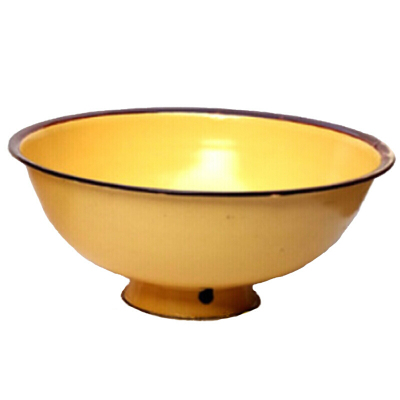 20cm黄色碗 加厚搪瓷碗铁饭碗洋瓷碗糖瓷老式怀旧饭碗泡面碗全新搪瓷