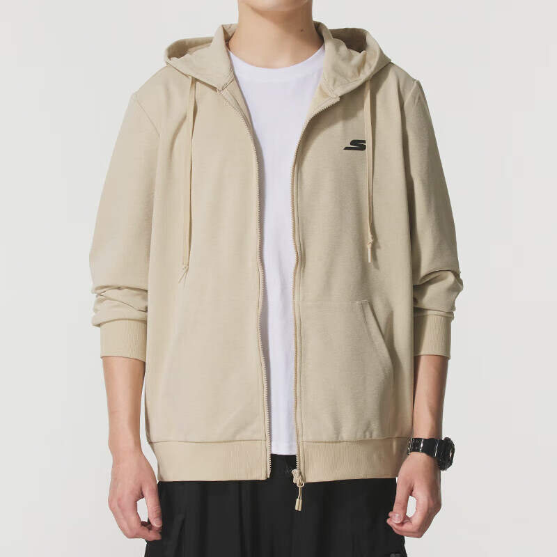 斯凯奇(Skechers)男装女装新款时尚情侣装连帽外套休闲针织夹克运动服P225U132-0280 ZP