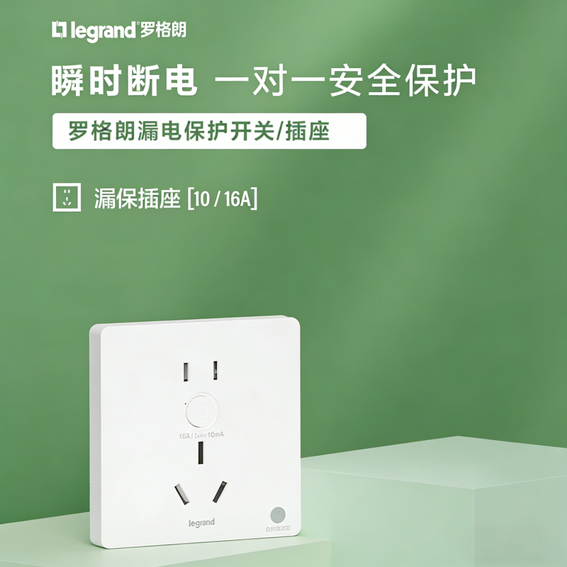 罗格朗 10A漏电保护插座 RCDSKT10 个