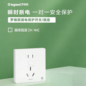 罗格朗 10A漏电保护插座 RCDSKT10 个