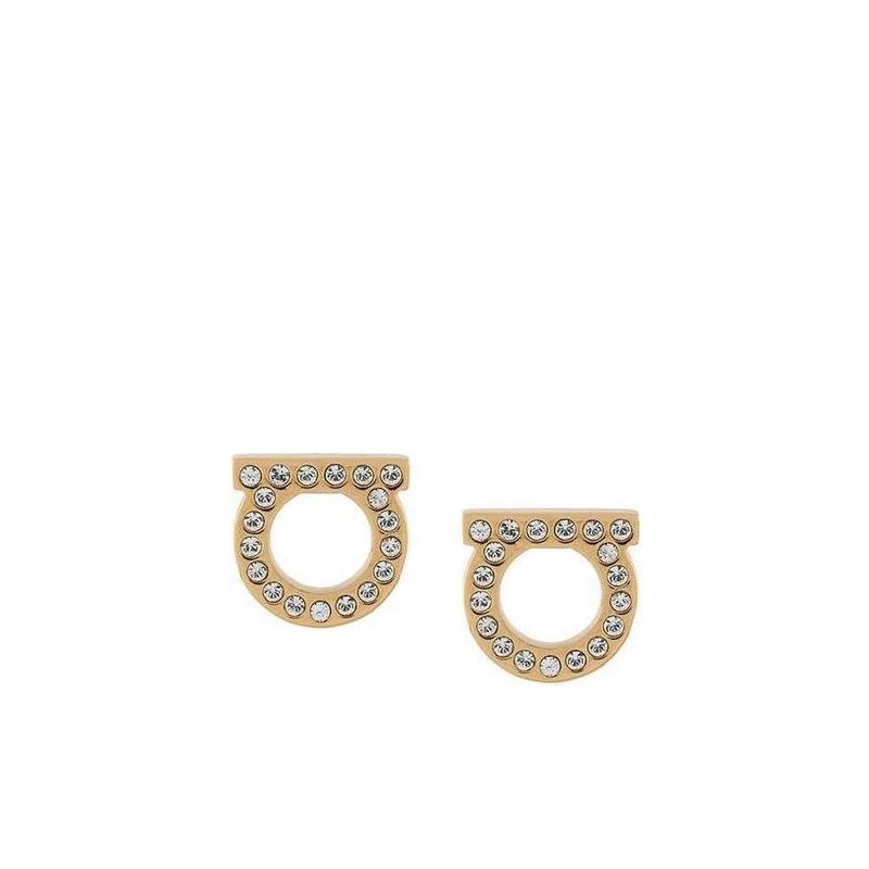 Salvatore Ferragamo/菲拉格慕徽标耳环女简约时尚百搭日常佩戴