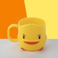 儿童刷牙杯洗口杯子洗漱簌口牙具创意套装家用宝宝鸭小水杯牙缸 三维工匠 [完整套]黄鸭牙杯+黄鸭皂盒+牙刷洗漱杯
