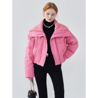 羽绒棉服女款新款时尚潮流小个子加厚短款棉衣宽松设计感外套