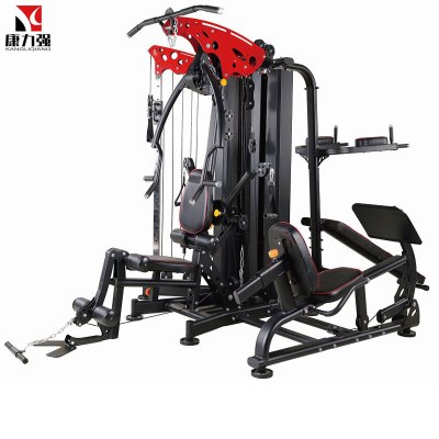 康力强KLQ-2017四人站综合训练器家用多功能健身房器材大型力量大飞鸟训练组合套装 KLQ-2017黑红色款