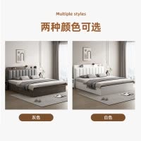 实木床落地软包床家用主卧1米5双人床出租房用经济型1.8m单人床