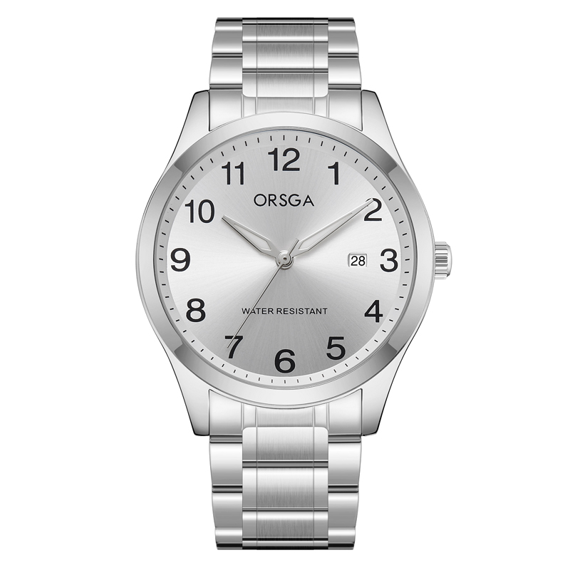 ORSGA手表男简约男士手表日历时尚休闲经典学生男表石英表腕表2121G
