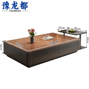 豫龙都 实木茶几 组合 套