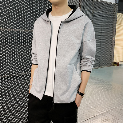 蒙洛里克2020新款秋季韩版青春时尚开衫卫衣夹克男户外休闲男士连帽外衣9904