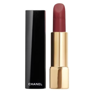 香奈儿唇膏丝绒58#枣红色3.5g进口红茶豆沙唇膏3.5G自然香持久保湿滋润色泽自然