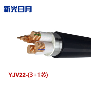 新光日月 交联聚乙烯绝缘铠装电力电缆YJV22（3+1芯）10平方/每米