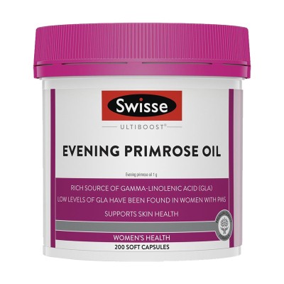 Swisse 月见草油精华胶囊 200粒 1瓶装 平衡女性内分泌保养胸涨经期不适 澳洲进口