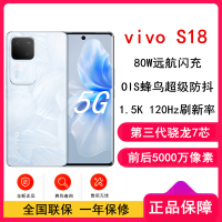 vivo S18 花似锦 12GB+512GB 5G 第三代骁龙7旗舰芯 前后5000万超光感拍摄 120Hz曲面屏 80W闪充快充拍照游戏学生手机