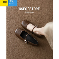 聚范皮版~银色玛丽珍鞋女2024夏季新款清冷百搭浅口平底单鞋配裙子