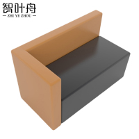 智叶舟休闲沙发双人位120*60*70cm张