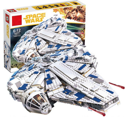 机军事系列拼装模型积木男孩儿童 s牌1077神速千年隼号送2盒积木 拆