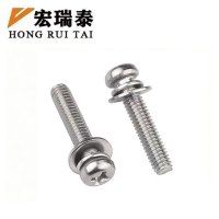 宏瑞泰 不锈钢十字圆头组合螺丝 A2-70 M3*12 个