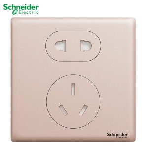 施耐德电气 开关插座 珍铂系列温莎金色 金属铝合金面板 家用86型插座 二三插墙壁插座 五孔电源插座 开关 带USB 五孔插座 温莎金