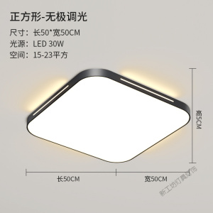 苏宁放心购 led吸顶灯长方形大气客厅灯现代简约家用卧室灯新款阳台过道灯具