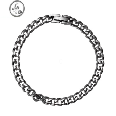 JiMi银银古巴手链嘻哈个性简约冷淡风ins设计小众高级感酷手饰品潮牌~