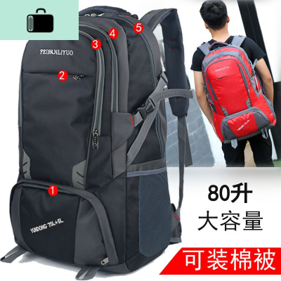 登山包80升新款超大容量户外双肩包男女旅行包特大背包旅游包50升NEW LAKE
