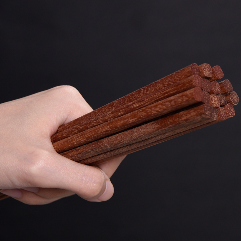 爱仕达(ASD)铁木筷子天然原木无漆无蜡实木筷易洗防滑 RKM10G1J 十双装