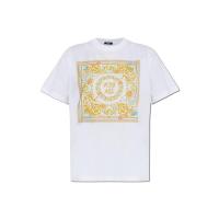 范思哲(Versace)多色印花纯棉女士T恤时尚百搭休闲透气舒适外套