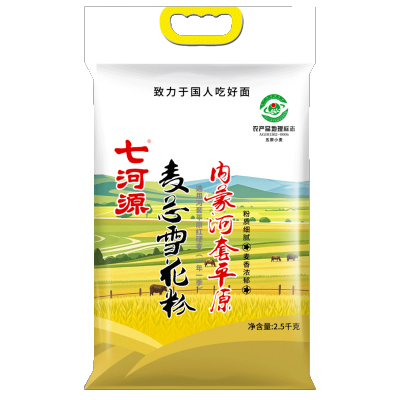 七河源麦芯雪花粉2.5kg 高筋面粉