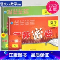语文数学2本套装 江苏专用 小学二年级 [正版]2025江苏密卷二年级下册试卷语文数学全套人教版苏教版套装小学2年级下学