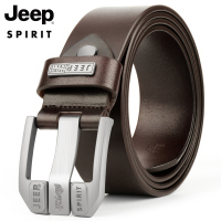 正品JEEP SPIRIT牛皮皮带男士真皮腰带针扣男裤带休闲韩版潮青年
