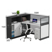 臻远 GWB-001 职员办公桌现代屏风隔断电脑桌卡座L型单人工作位可定制