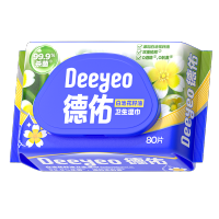 德佑 湿巾99.9%杀菌湿巾白池花籽油双重植萃 80片/包*1包