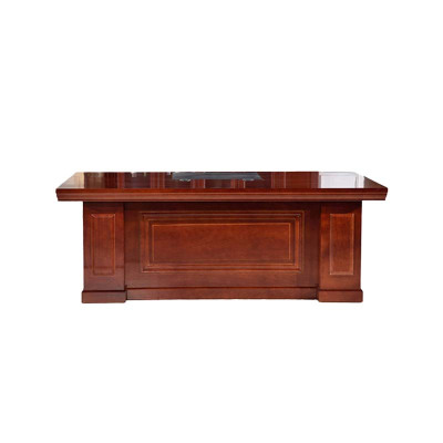 鑫升顺老板桌大班台总裁桌椅组合贴实木皮办公桌简约单人主管经理桌2.4米主桌