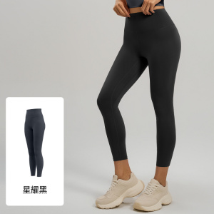 蜜桃臀跑步运动瑜伽裤弹力高腰收腹提臀裸感痕瑜伽裤
