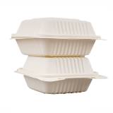 普拉塞(Plasser) 一次性可降解连体双格餐盒 200个45g600ml （箱） 200个600ml