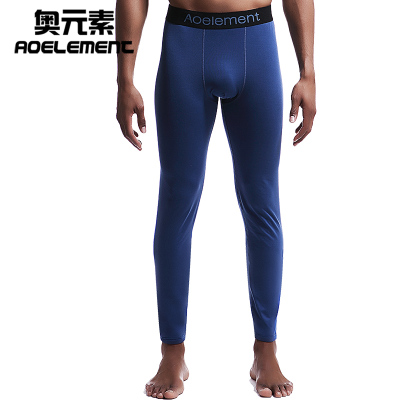 奥元素男士保暖裤秋裤男加绒毛秋冬打底裤衬裤紧身修身单件青年096B